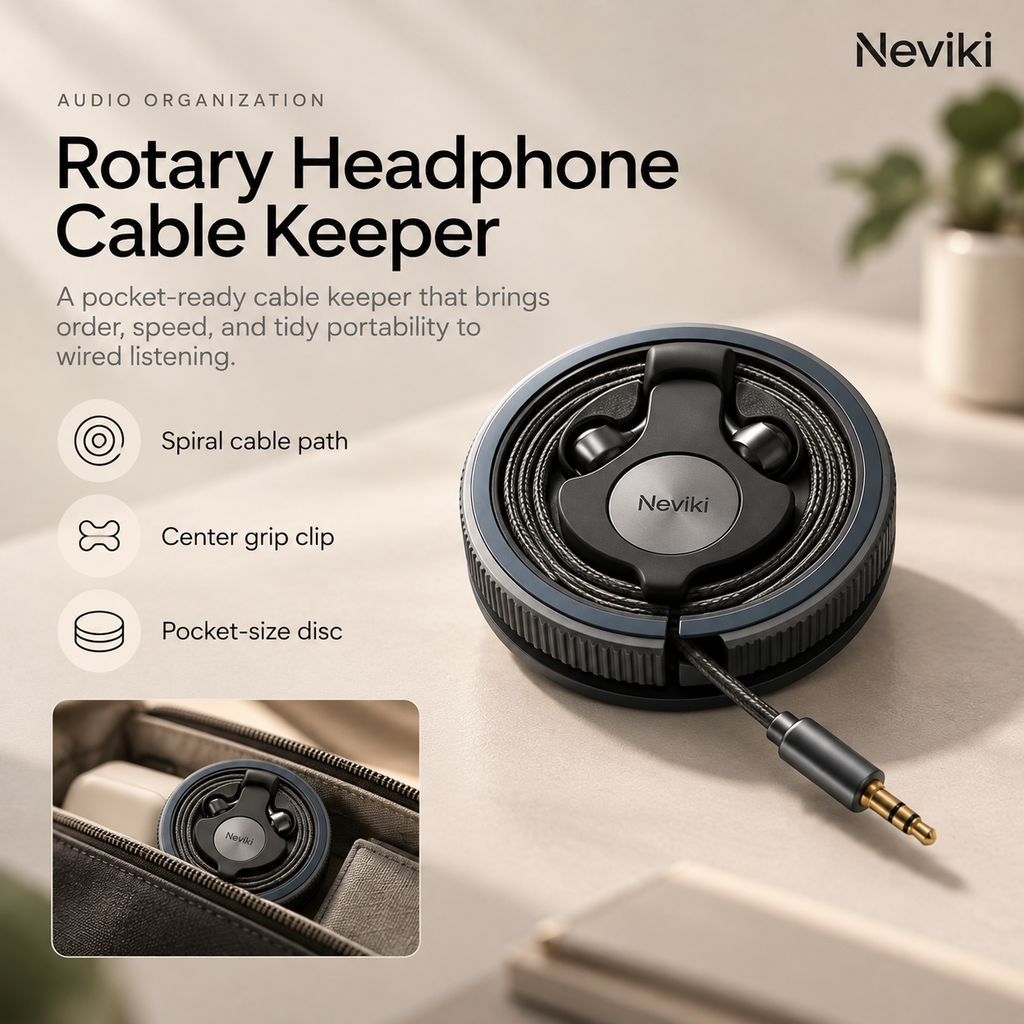 Elvoriu™ SpinNest Headphone Cable Keeper