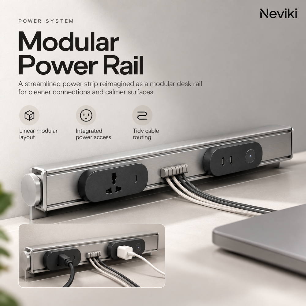 Elvoriu™ LinkRail Modular Power Bar