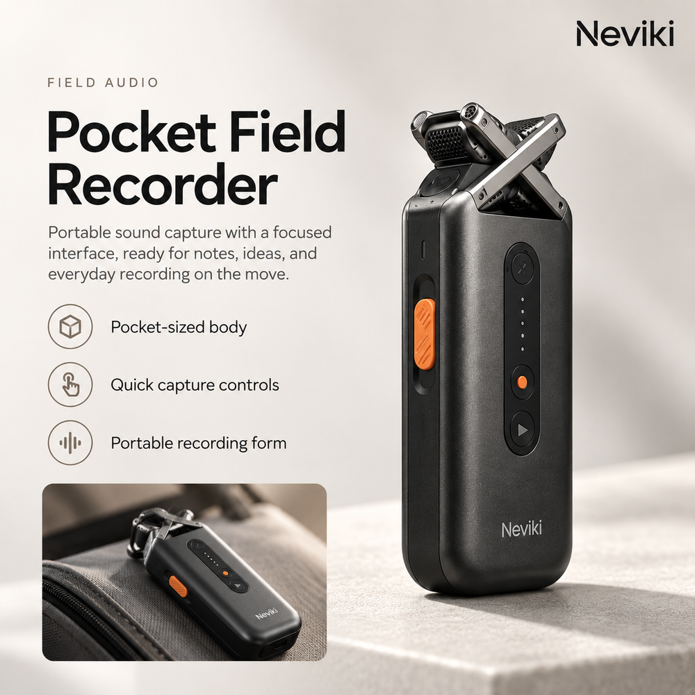 Elvoriu™ FieldNote Pocket Recorder